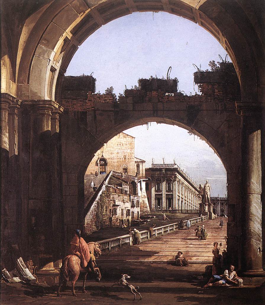 BELLOTTO, Bernardo Capriccio of the Capitol